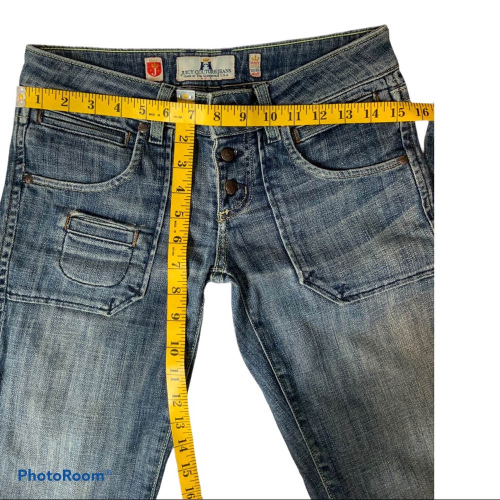 Juicy Couture Low Rise Medium Wash Button Jean  26 - Picture 4 of 7